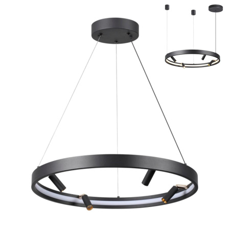 Подвесной св-к с ПДУ IP20 LED 45W+25W 1952Лм 3000-6000K металл/черн с золотом FONDA ODEON LIGHT