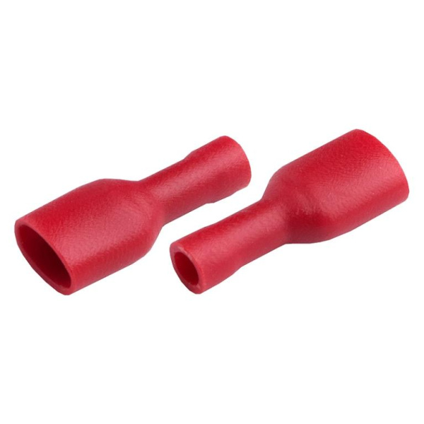 Разъем РпИмп 1,25-5-0,8 (плоский, изолированный полностью) "мама" GRIF-1,25-5,6 Красный, 100 штук General