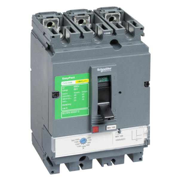 Выключатель автоматический ВА 3П 100А TM80D 36кА EasyPact Schneider Electric