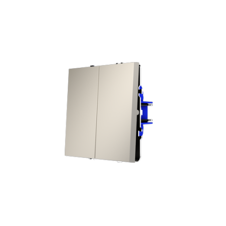 Выключатель встраиваемый Voltum S70 двухклавишный 10А, (кашемир)