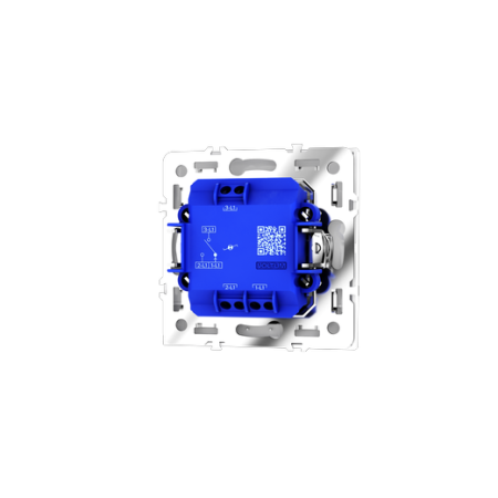 Проходной переключатель встраиваемый Voltum S70 одноклавишный с подсветкой 10А, (белый глянцевый)