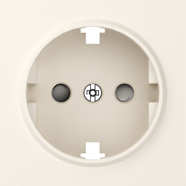 Donel A07 матовый кремовый накладка для розетки Schuko с заземлением, со шторками 16A 250 В~,серия DB