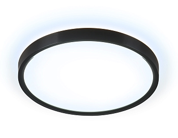 Потолочный светодиодный светильник FZ3050 BK черный IP44 24W+10W 6400+6400К D290*40 (Без ПДУ) Ambrella Light