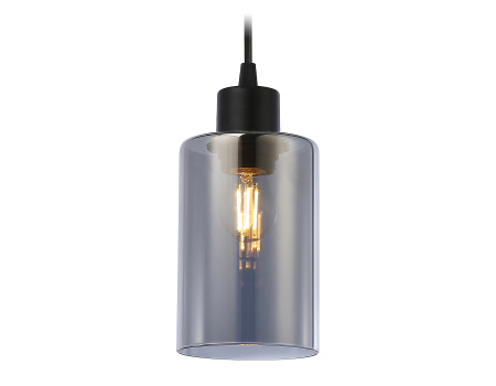 Подвесной светильник в стиле лофт TR3695 BK/SM черный/дымчатый E27 max 40W D100*1000 Ambrella Light