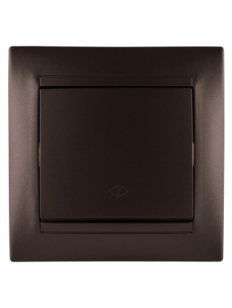 Перекрестный выключатель 1-кл. 10А шоколад "Лама" TDM