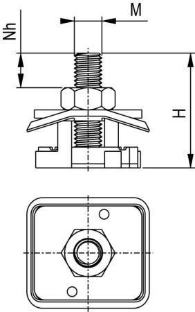 Гайка монтажная со шпилькой М8х40 DKC