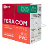 Кабель витая пара TERACOM Cat,5E U/UTP 4 пары solid оболочка PVC цвет серый (упак, 305м) EKF