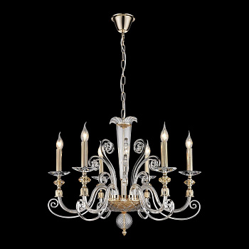 Люстра подвесная Золото, Прозрачный E14 6*40Вт WE174.06.303 WERTMARK