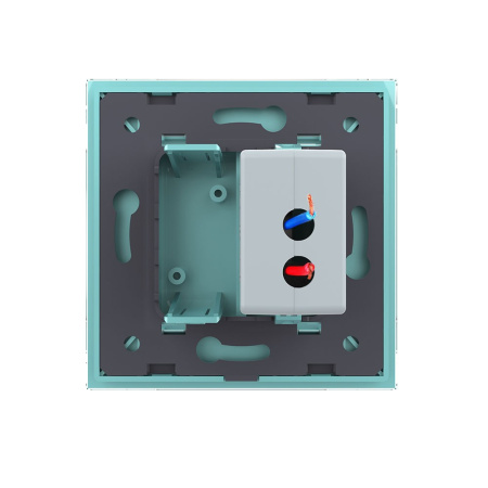 Розетка USB с блоком 5В 2.1А Зеленая Livolo