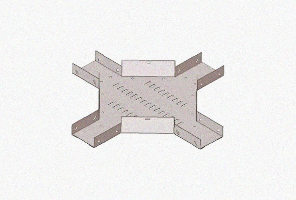 Лоток крестообразный замковый перфорированный КМЗ 400х65 УХЛ1, горячее цинкование, S1,5