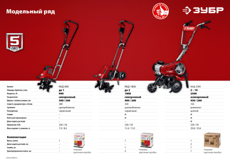 Электрический культиватор, 1800 Вт ЗУБР