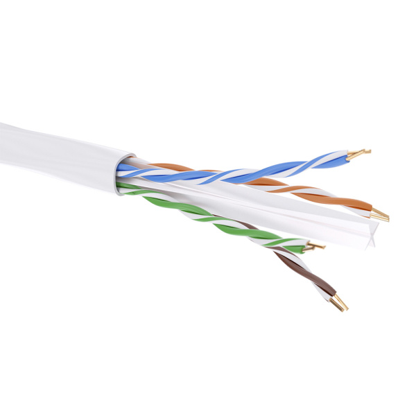 Кабель CAT 6, U/UTP, нг(А)-HF, бухта 305м, белый DKC
