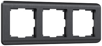 Stream Рамка горизонт/вертик 3 пост . графит IP20 Werkel