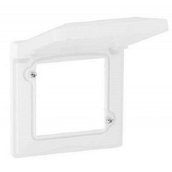 Valena LIFE Рамка горизонт/вертик 1 пост.с откидной крышкой . белая IP44 Legrand