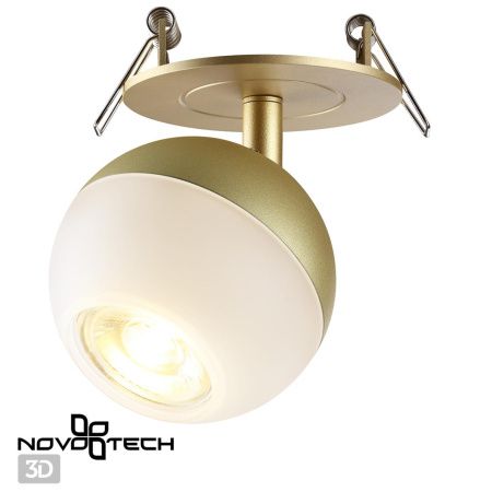 Св-к встр.IP20 GU10 9W 220V GARN матовое золото NOVOTECH