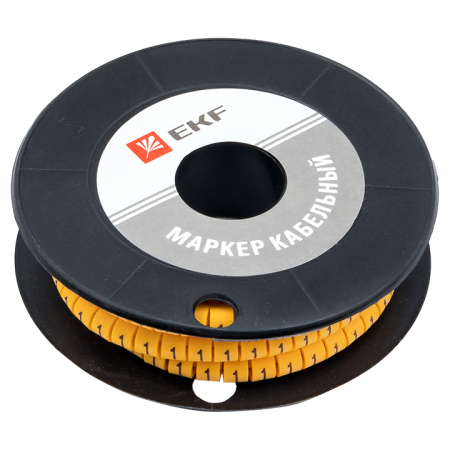 Маркер кабельный 2,5 мм2 "1" (1000 шт) (ЕС-1) PROxima EKF