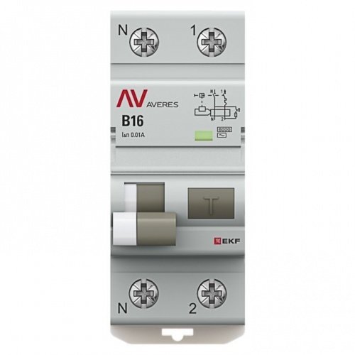 Автоматический выключатель дифференциального тока DVA-6 1P+N 16А (B) 10мА (AC) 6кА AVERES EKF фото 2