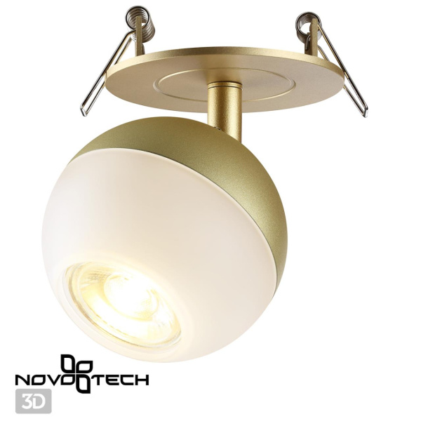 Св-к встр.IP20 GU10 9W 220V GARN матовое золото NOVOTECH