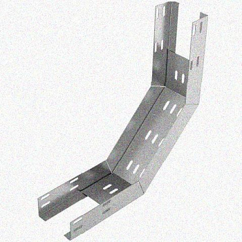 Лоток перфорированный КП 500х65-90 УХЛ1 для поворота трассы вверх на 90, горячее цинкование, S1,5