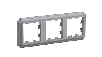 ATLASDESIGN ANTIQUE 3-постовая РАМКА, универсальная, СТАЛЬ Schneider Electric