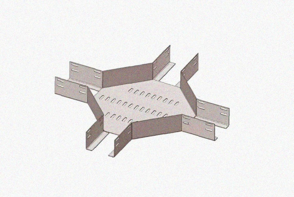 Лоток крестообразный глухой КМГ 100х100 УХЛ1, горячее цинкование S1,5