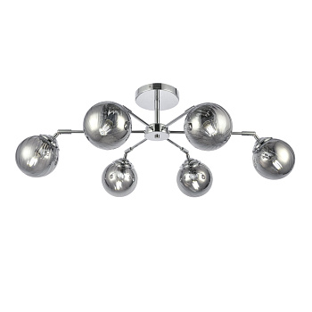 Люстра потолочная Хром/Дымчатый E14 6*40Вт SLE102202-06 EVOLUCE