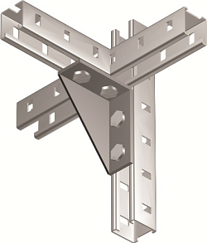 Уголок двойной усиленный левый, горячеоцинкованный DKC