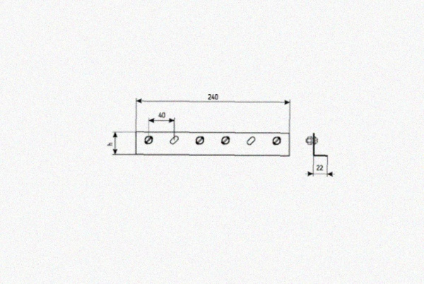 Соединитель лотковый замковый СЛЗх50х1,0 УТ1,5, горячее цинкование, S1,0