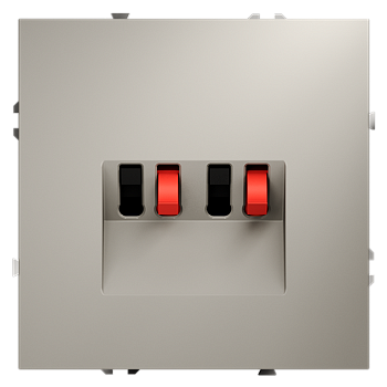 Розетка акустическая встраиваемая Voltum S70 4-местная, (кашемир)