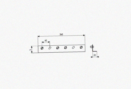 Соединитель лотковый замковый СЛЗх60х1,0 УТ1,5, оцинкованный лист, S1,0