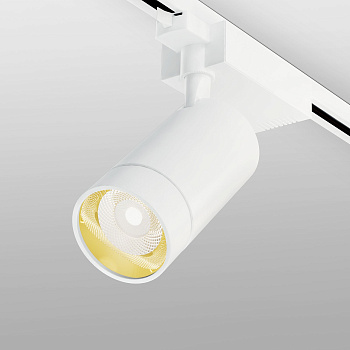 Трековый светодиодный светильник для однофазного шинопровода 40Вт 4200К белый, серебряный IP20 Baril (a046184) Elektrostandard