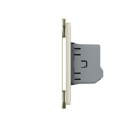 Сенсорный выключатель 3 клавиши (1-2), 2 поста, цвет жемчужный Livolo