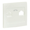 Валенсия Лицевая панель розетки Phone 1-местная жемчуг EKF