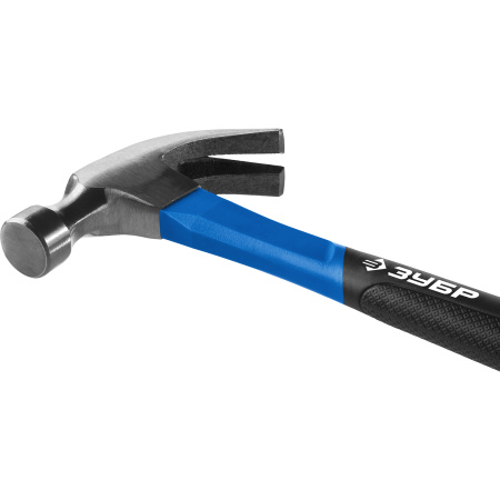 Столярный молоток-гвоздодёр с фиберглассовой рукояткой, кованный, 450 г, Профессионал ЗУБР