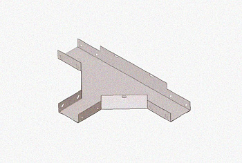 Лоток тройниковый замковый глухой ОТЗГ 600х60 УТ1,5, горячее цинкование, S1,5