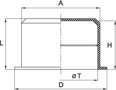 Заглушка для труб, IP40, д.16мм DKC