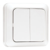 Рим Выключатель 2-клавишный 10А белый EKF