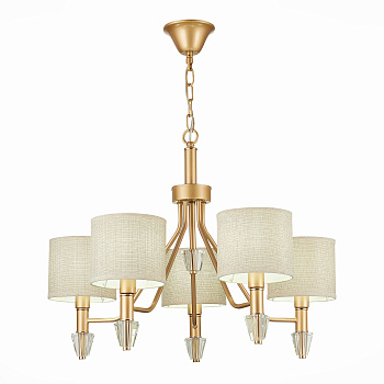 Люстра подвесная Золотистый/Бежевый E14 5*40Вт SLE107003-05 EVOLUCE