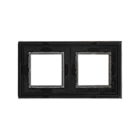 Рамка из натурального стекла, "Avanti", черная, 2 поста (4 мод.) DKC