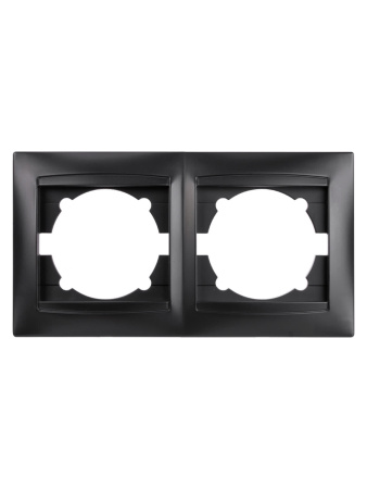 Рамка 2-х постовая горизонтальная графит "Лама" TDM