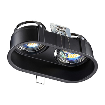 Св-к встр.IP20 GU10 2*50W 220V CLOUD черный NOVOTECH
