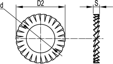 Шайба стопорная М6, горячеоцинкованная DKC