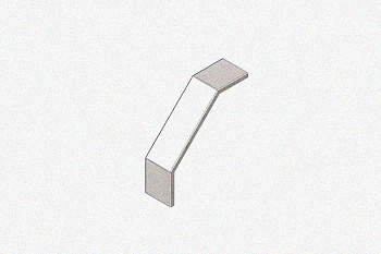 Крышка лотка замкового КЛСЗ 400х50-90 УХЛ1 для поворота трассы вниз на 90, горячее цинкование, S1,5