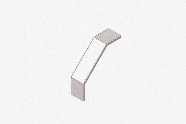 Крышка лотка замкового КЛСЗ 400х50-90 УХЛ1 для поворота трассы вниз на 90, горячее цинкование, S1,5