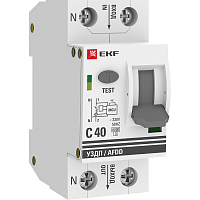 Устройство защиты от дугового пробоя (УЗДП) с автоматическим выключателем 1П+N 40А (C) 6кА PROxima EKF