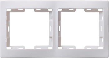 Рамка 2-местная вертикальная РВ-2-КБ КВАРТА белый IEK