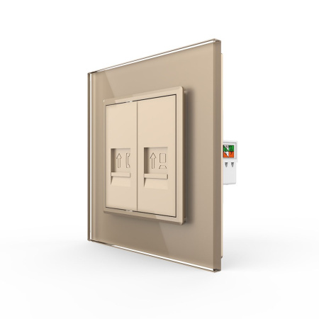 Розетка ТЛФ/КОМП RJ-45 Золотая Livolo Розетка ТЛФ/КОМП RJ-45 Золотая Livolo