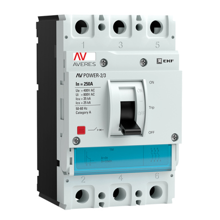 Выключатель автоматический AV POWER-2/3 250А 35кА TR 3 250А ТМ 35кА AV POWER EKF