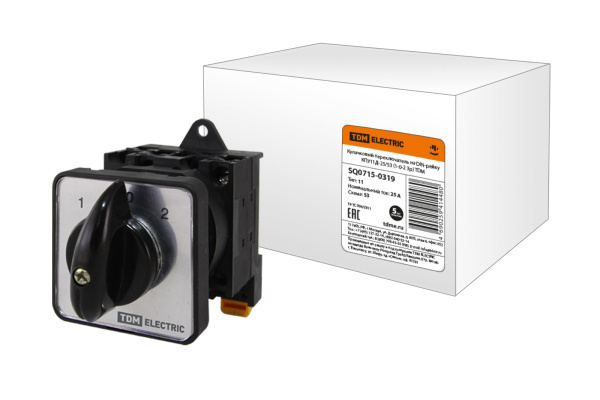 Кулачковый переключатель на DIN-рейку КПУ11Д-25/53 (1-0-2 3р) TDM