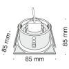 Встраиваемый светильник 1*GU10 50Вт Белый IP20 Zoom DL033-2-01W Technical